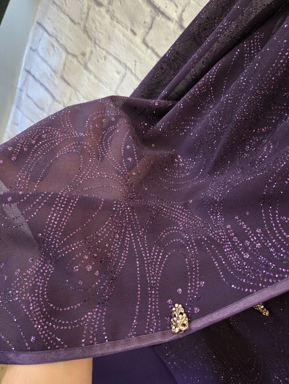 💜 R&M Richards Purple Formal Dress & Sheer Jacket Set – Size 22WP - Picture 7 of 13